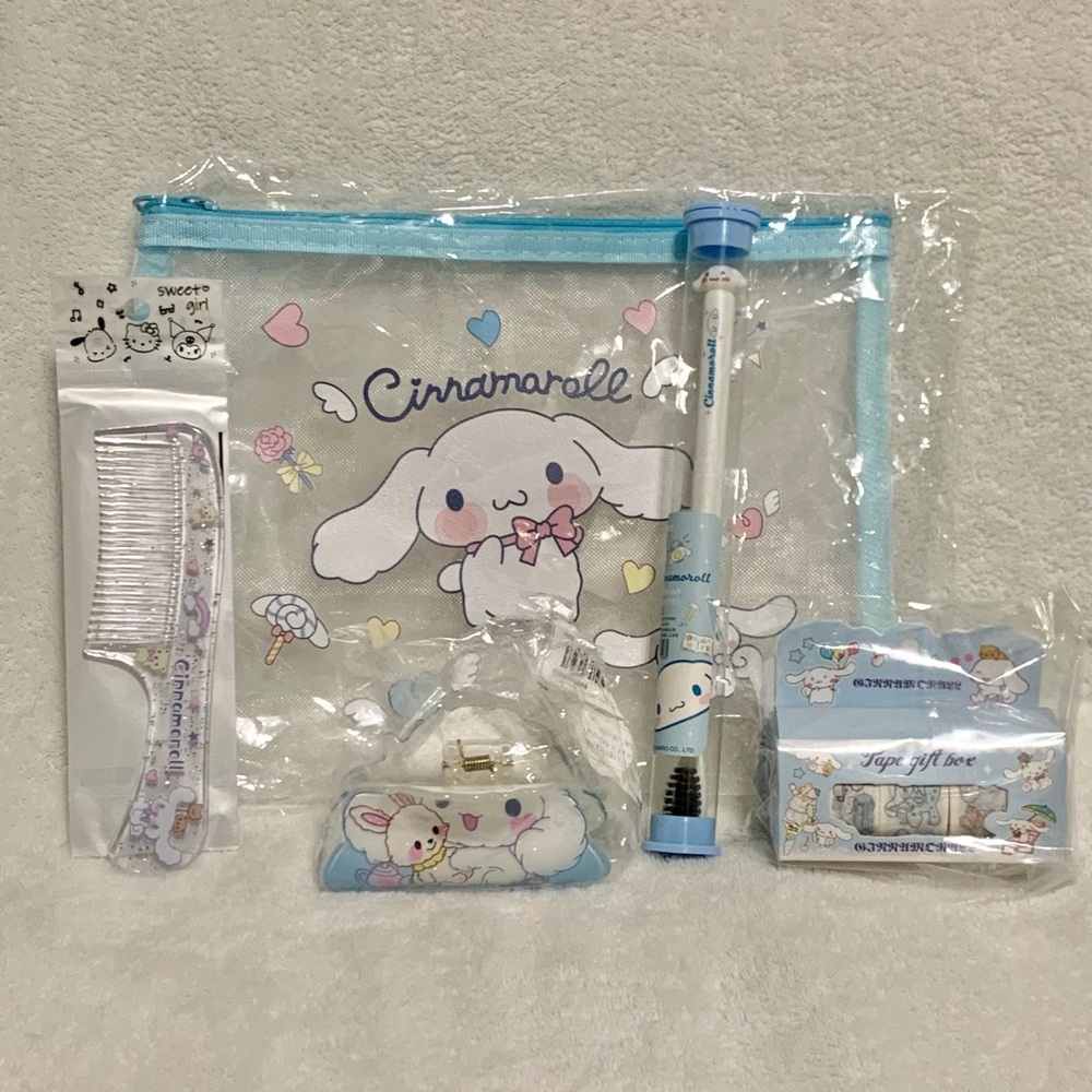 New Cinnamoroll Bundle #8 Sanrio Character Toothbrush Comb Hairclip Washi Tape